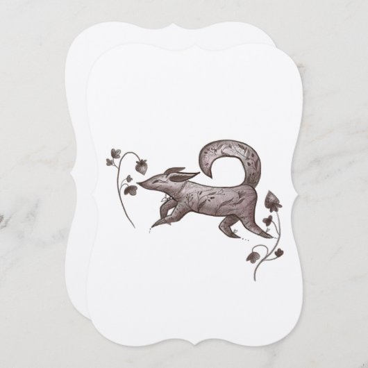 elegant autumn  fox  feestdagenkaart (Voorkant / Achterkant)