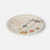Elegant Autumn Herfst Baby shower Papieren Bordje (Gekanteld)