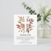 Elegant Autumn Herfst Bloom Heilige Kruis Funeral Bedankkaart (Staand voorkant)