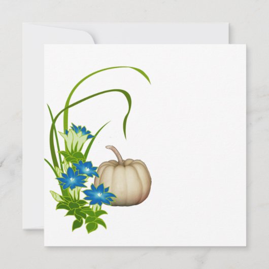 Elegant Autumn Herfst Foliage Pumpkin Thanksgiving Kaart (Achterkant)