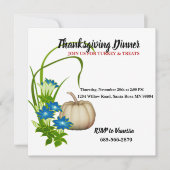 Elegant Autumn Herfst Foliage Pumpkin Thanksgiving Kaart (Voorkant)