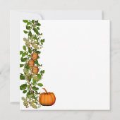 Elegant Autumn Herfst Foliage Pumpkins Thanksgivin Kaart (Achterkant)