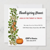 Elegant Autumn Herfst Foliage Pumpkins Thanksgivin Kaart (Voorkant)