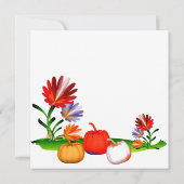 Elegant Autumn Herfst Pumpkins Floral Thanksgiving Kaart (Achterkant)