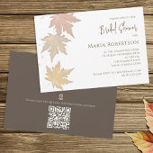 Elegant Autumn laat Herfst Foliage QR Code Map Kaart