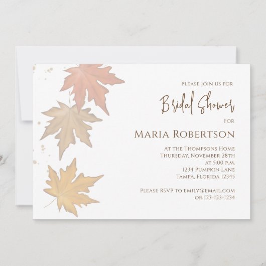 Elegant Autumn laat Herfst Foliage QR Code Map Kaart (Voorkant)