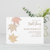 Elegant Autumn laat Herfst Foliage QR-code verlate Kaart (Staand voorkant)