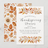 Elegant Autumn laat Thanksgiving eten Kaart (Voorkant / Achterkant)