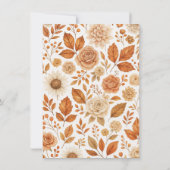 Elegant Autumn laat Thanksgiving eten Kaart (Achterkant)