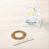 Elegant Autumn laat Thanksgiving Rustic Wreath Kartonnen Onderzetters (Insitu)