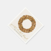 Elegant Autumn laat Thanksgiving Rustic Wreath Servet (Hoek)