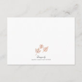 Elegant Autumn Leaves Copper Accommododatie Kaart (Achterkant)