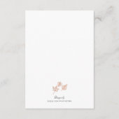 Elegant Autumn Leaves Copper Wedding Insert Kaart (Achterkant)