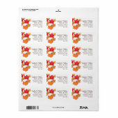 Elegant Autumn Leaves Fall Wedding Return Address Etiket (Full Sheet)