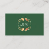 Elegant Autumn Leaves Flat Place Card Plaatskaartje (Achterkant)