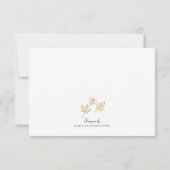 Elegant Autumn Leaves Gold Wedding RSVP Kaart (Achterkant)
