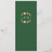 Elegant Autumn Leaves Menu (Achterkant)