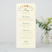 Elegant Autumn Leaves Menu (Staand voorkant)