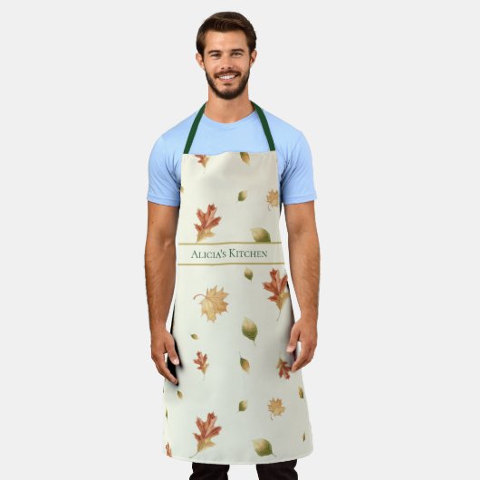 Elegant Autumn Leaves Schort (Gedragen)