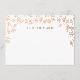 Elegant Autumn leest aangepaste prullenbakkerij Notitiekaartje