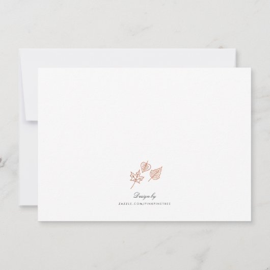 Elegant Autumn leest aangepaste prullenbakkerij Notitiekaartje (Achterkant)