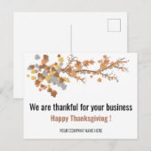 Elegant Autumn Maple laat zakelijke Thanksgiving o Briefkaart (Voorkant / Achterkant)