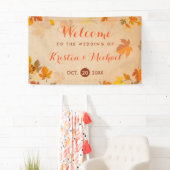 Elegant Autumn Maple Leaves Fall Wedding Spandoek (Insitu)