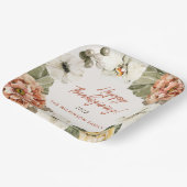 Elegant Autumn Mum Floral Thanksgiving Bord (Gebogen)