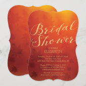 Elegant Autumn Ombre Bridal Shower Kaart (Voorkant / Achterkant)