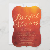Elegant Autumn Ombre Bridal Shower Kaart (Voorkant)