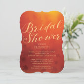 Elegant Autumn Ombre Bridal Shower Kaart (Staand voorkant)
