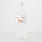 Elegant Autumn Terracotta Baby Fox Pumpkin Waterfles Etiket (Voorkant)