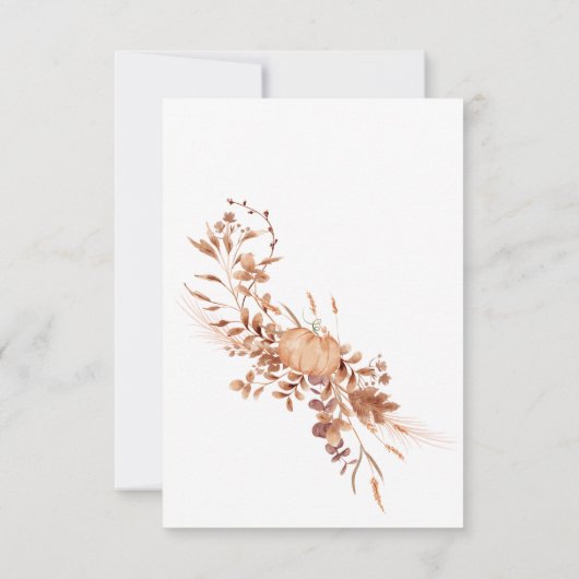 Elegant Autumn Terracotta Fox Pumpkin Baby Shower Bedankkaart (Achterkant)