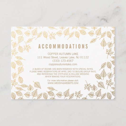 Elegant Autumn verliest Kaart voor Gold Accommodat (Voorkant)