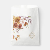 Elegant Autumn Watercolor Floral Wedding  Bedankzakje (Voorkant)