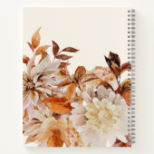 Elegant Autumn Waterverf Floral met Notitieboek (Achterkant)