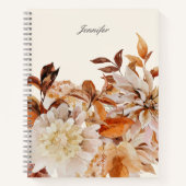 Elegant Autumn Waterverf Floral met Notitieboek (Voorkant)