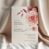 Elegant Autumn Waterverf Floral Vrijgezellenfeest Kaart