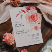 Elegant Autumn Waterverf Floral Vrijgezellenfeest Kaart