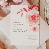 Elegant Autumn Waterverf Floral Vrijgezellenfeest Kaart