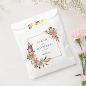 Elegant Autumn Waterverf Floral | Weddenschap Bedankzakje (Gezegeld)