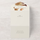 Elegant Autumn Waterverf Floral Wedding All In One Uitnodiging (Buitenkant)