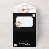 Elegant Autumn Waterverf Floral Wedding All In One Uitnodiging (Buitenkant)