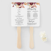 Elegant Autumn Waterverf Floral Wedding Handwaaier (Voorkant en achterkant)