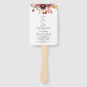 Elegant Autumn Waterverf Floral Wedding Handwaaier (Voorkant)