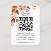Elegant Autumn Waterverf Floral Wedding Informatiekaartje (Voorkant)