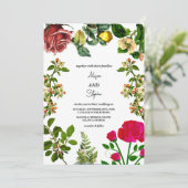 Elegant Autumn Waterverf Floral Wedding Kaart (Staand voorkant)