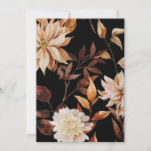 Elegant Autumn Waterverf Floral Wedding Kaart (Achterkant)