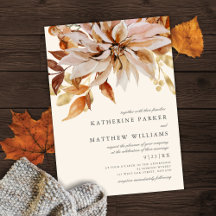 Elegant Autumn Waterverf Floral Wedding