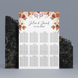 Elegant Autumn Waterverf Floral Wedding Poster